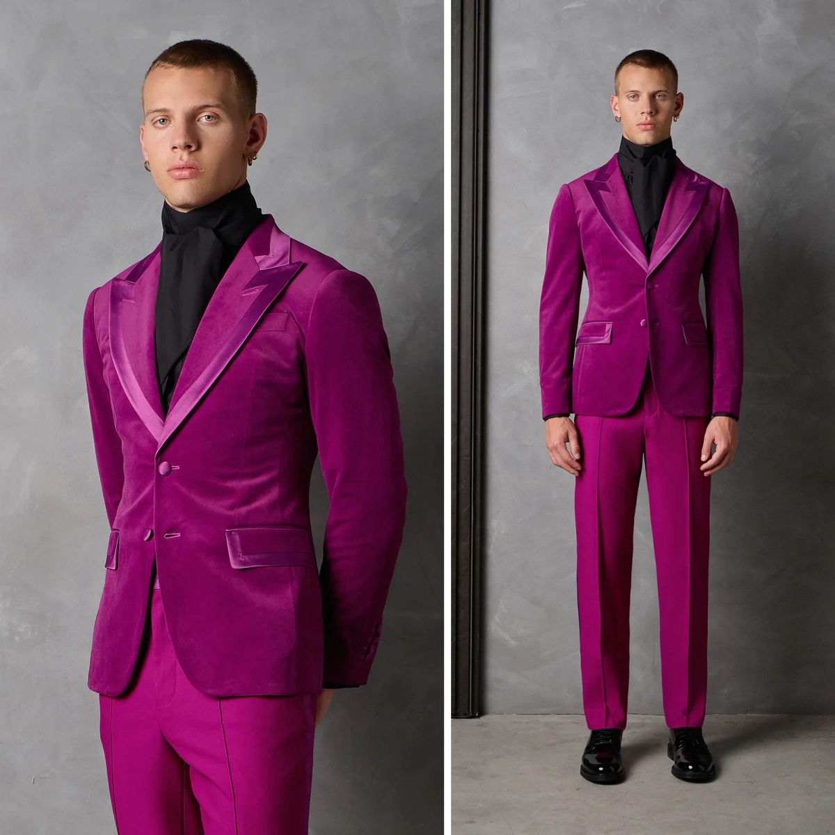 Chic Man Wedding Tuxedos Velve - Men Formal Wear Modern recension och pris