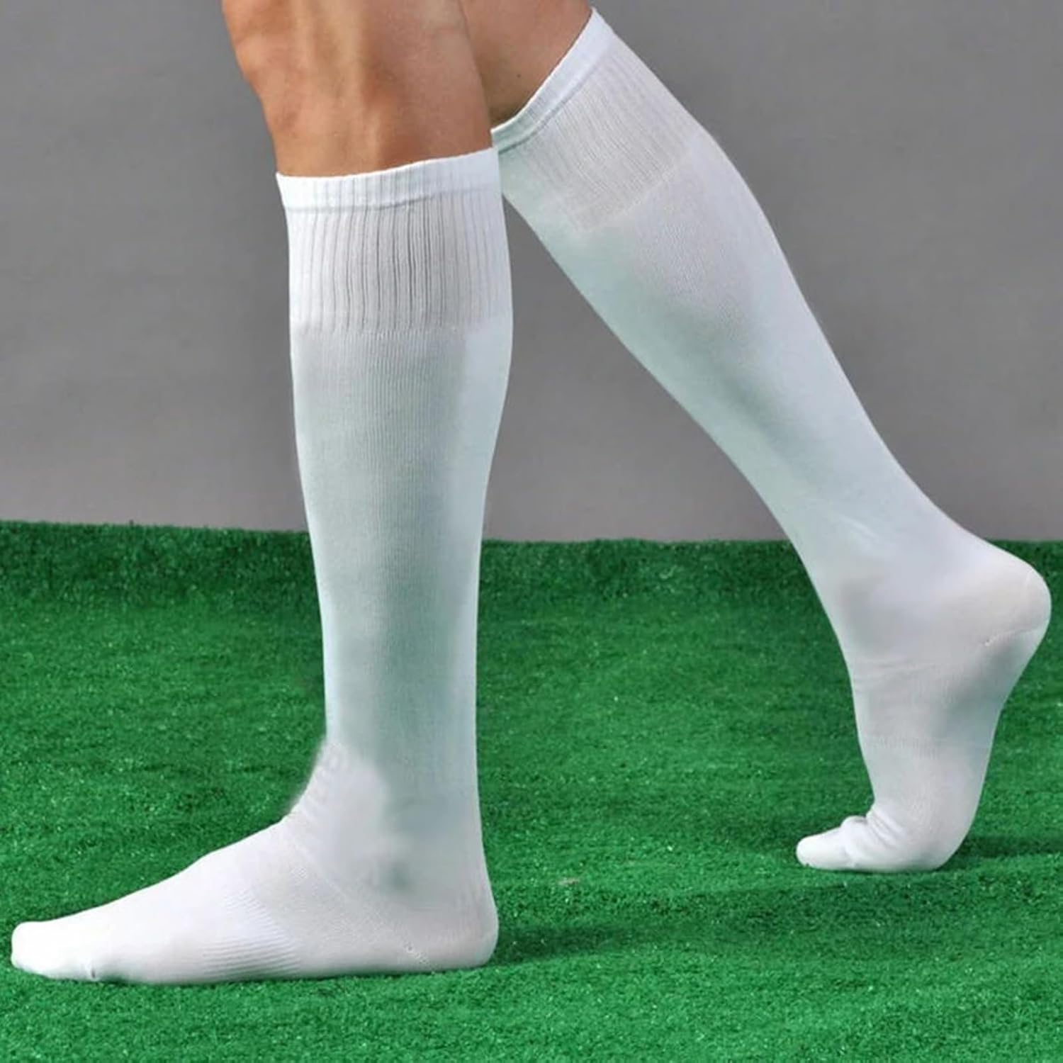 1 Pair Knee High Cotton Soccer - Sock Garter Men recension och pris