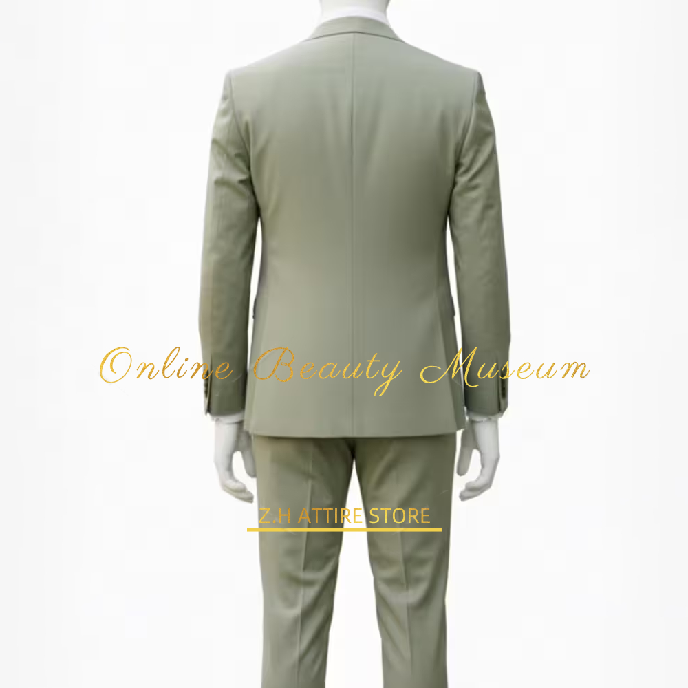 Men’s Sage Green 3-Piece Suit  - Men Formal Wear Modern recension och pris
